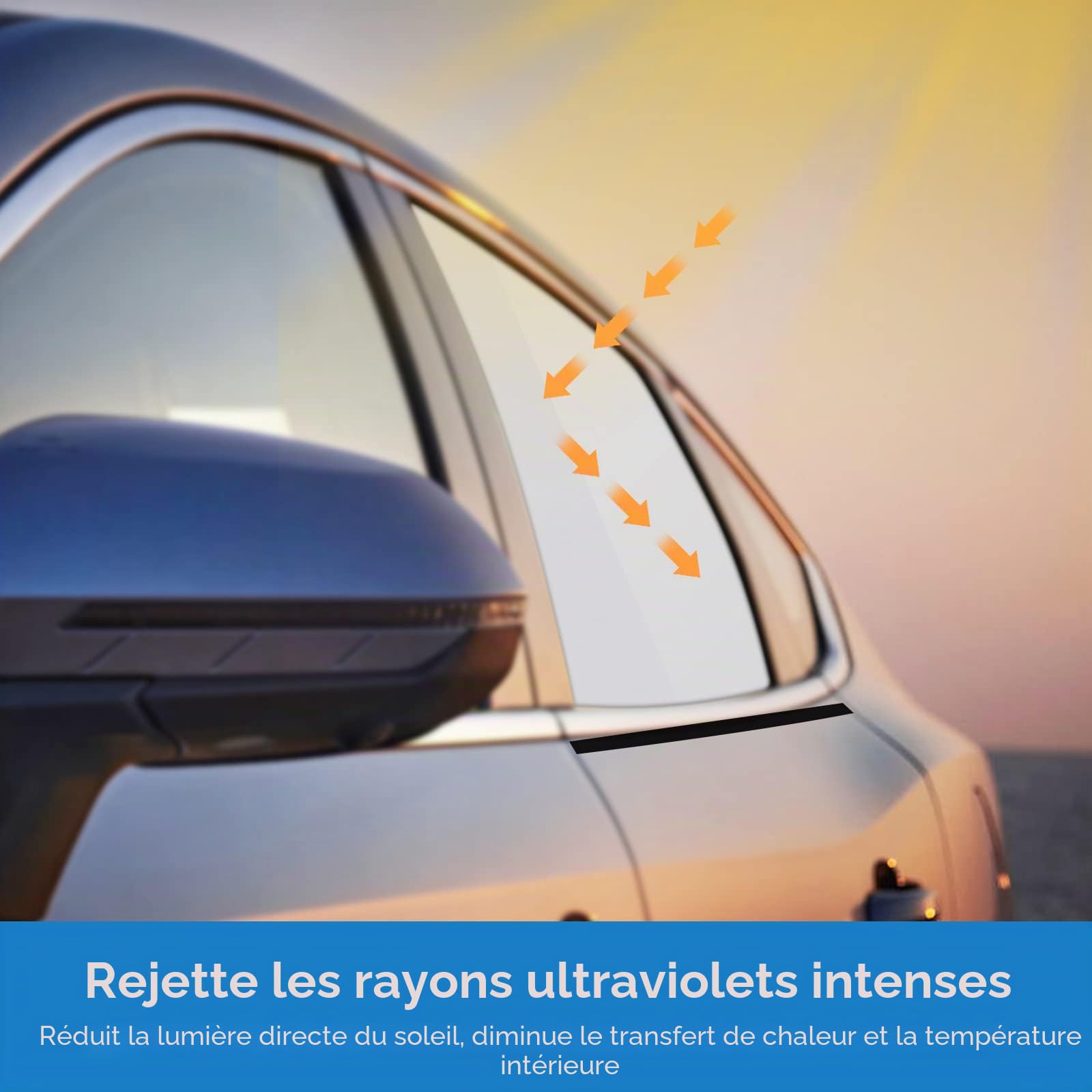 2 Pcs Voiture Pare-Soleil Bébé, Bloque les Rayons UV, S'Adapte à la Plupart des Vitres Latérales