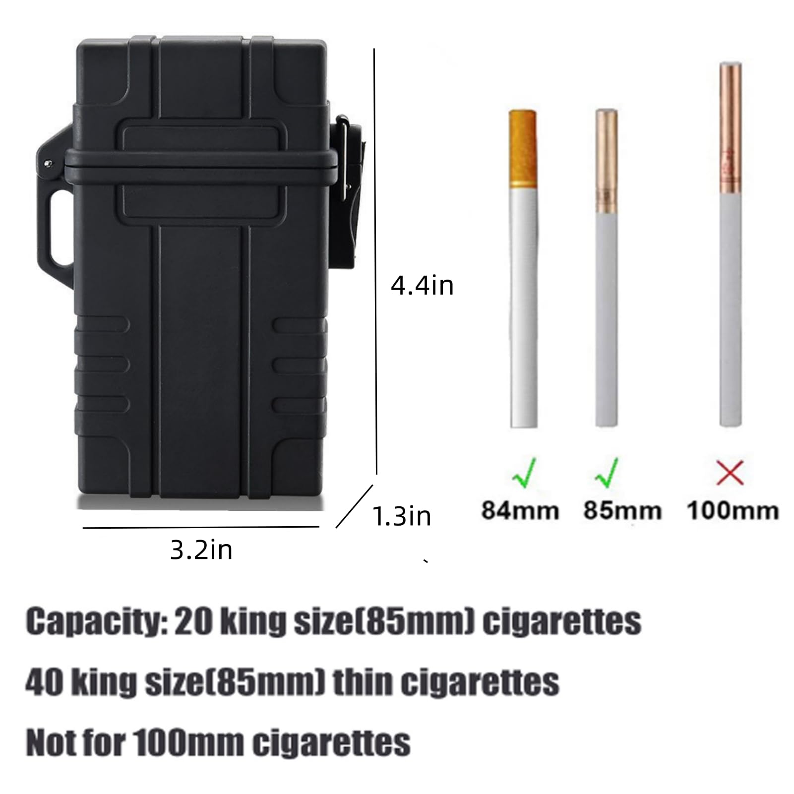 square cigarette case Amazon.com: Waterproof Cigarette Case with Lighter, Full Pack 20 Regular  Holder Electric Lighter USB Rechargeable, Windproof Flameless for Outdoor  Adventures (Square Black) : Health & Household