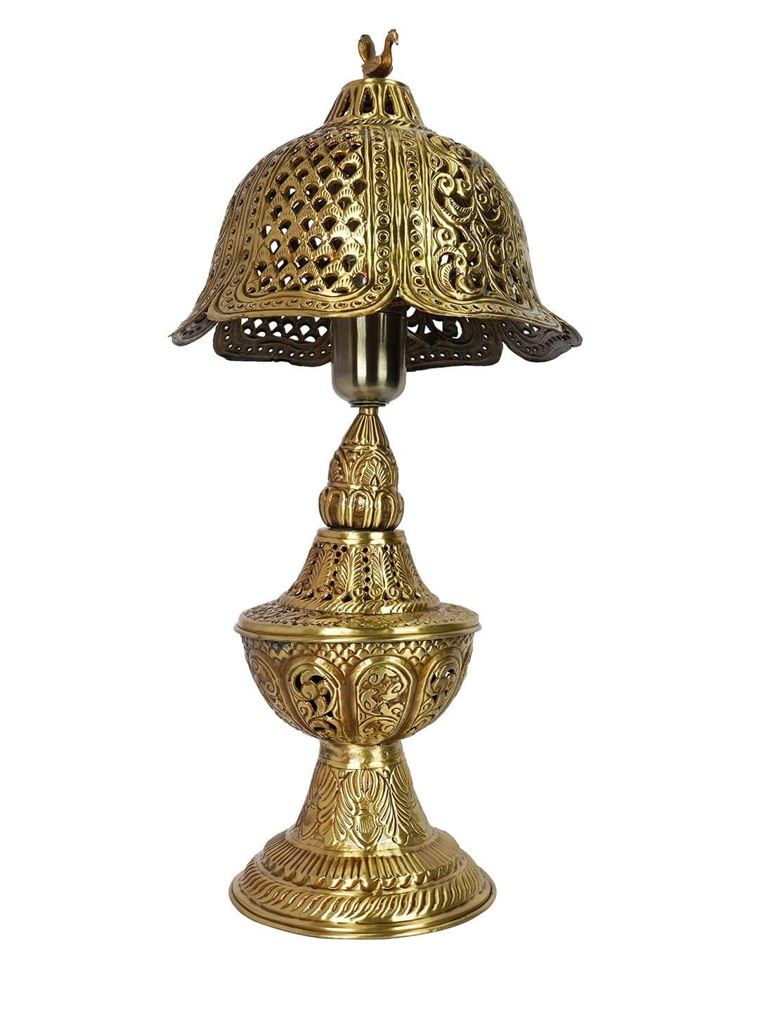 Antique Style Hanging Light, Brass Finish, Perforated Metal Shade (Incandescent Lamp)-picture-11