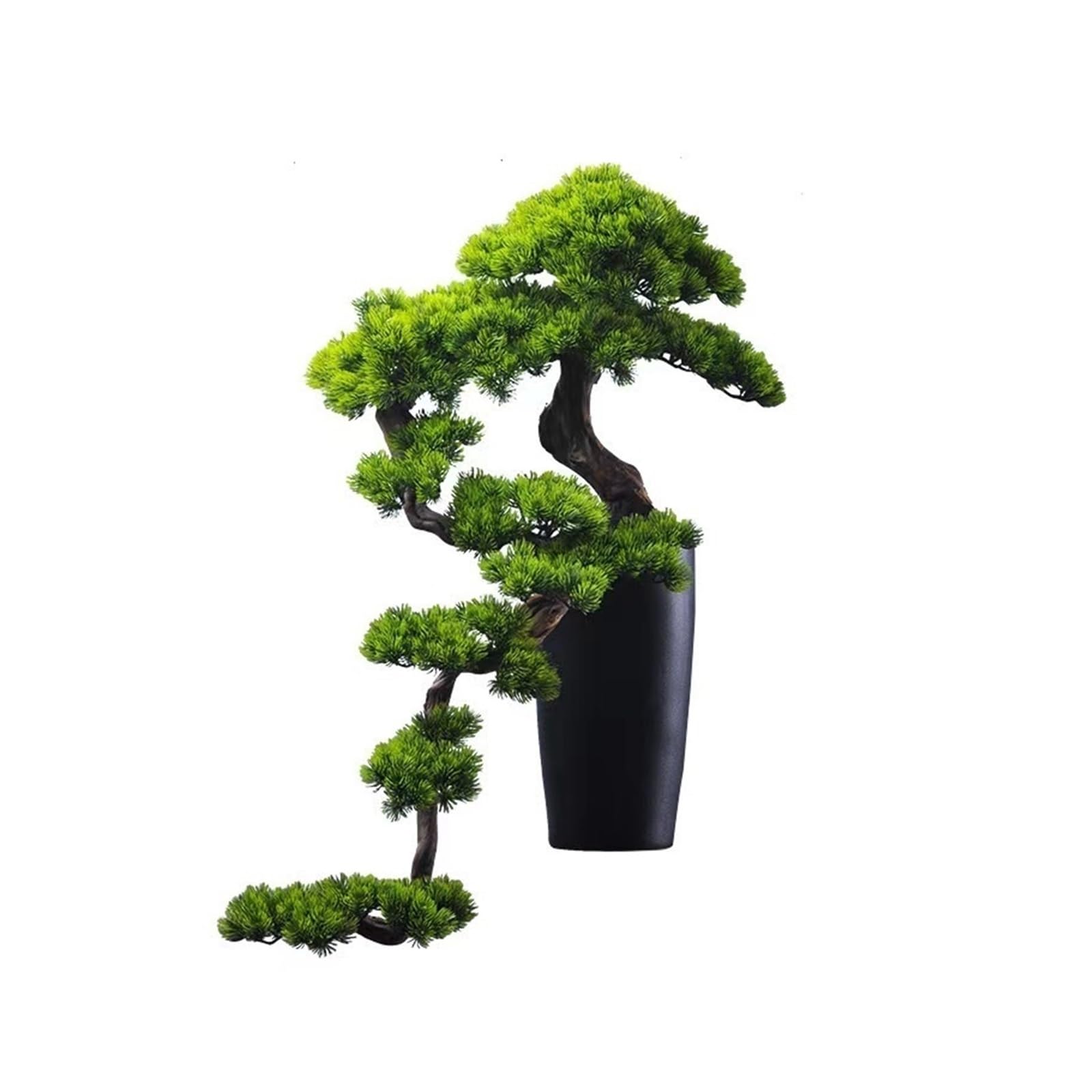 IUokLU Artificial Bonsai Fake Tree Ornaments Home Living Room Office Hotel Decorations Simulation Pine Potted Plant With Vase