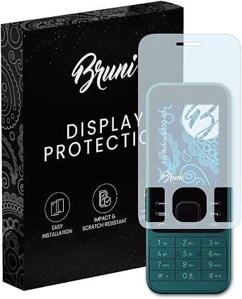 Bruni Screen Protector compatible with Nokia 6300 4G Protector Film, crystal clear Protective Film 2X