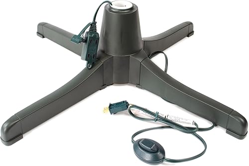 Puleo International Soporte giratorio para árbol de Navidad artificial