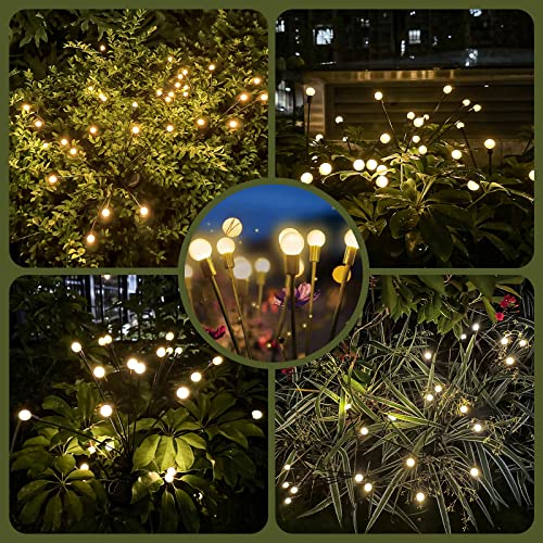 Ktebo Solar Firefly Garden Lights Decor 2 Pack, Solar Outdoor Lights, Ip65 Windproof And Rainproof Yard Lights, Front Patio Porch Decor, Yard Decorations Outdoor - Warm White 8 Led #TOP5