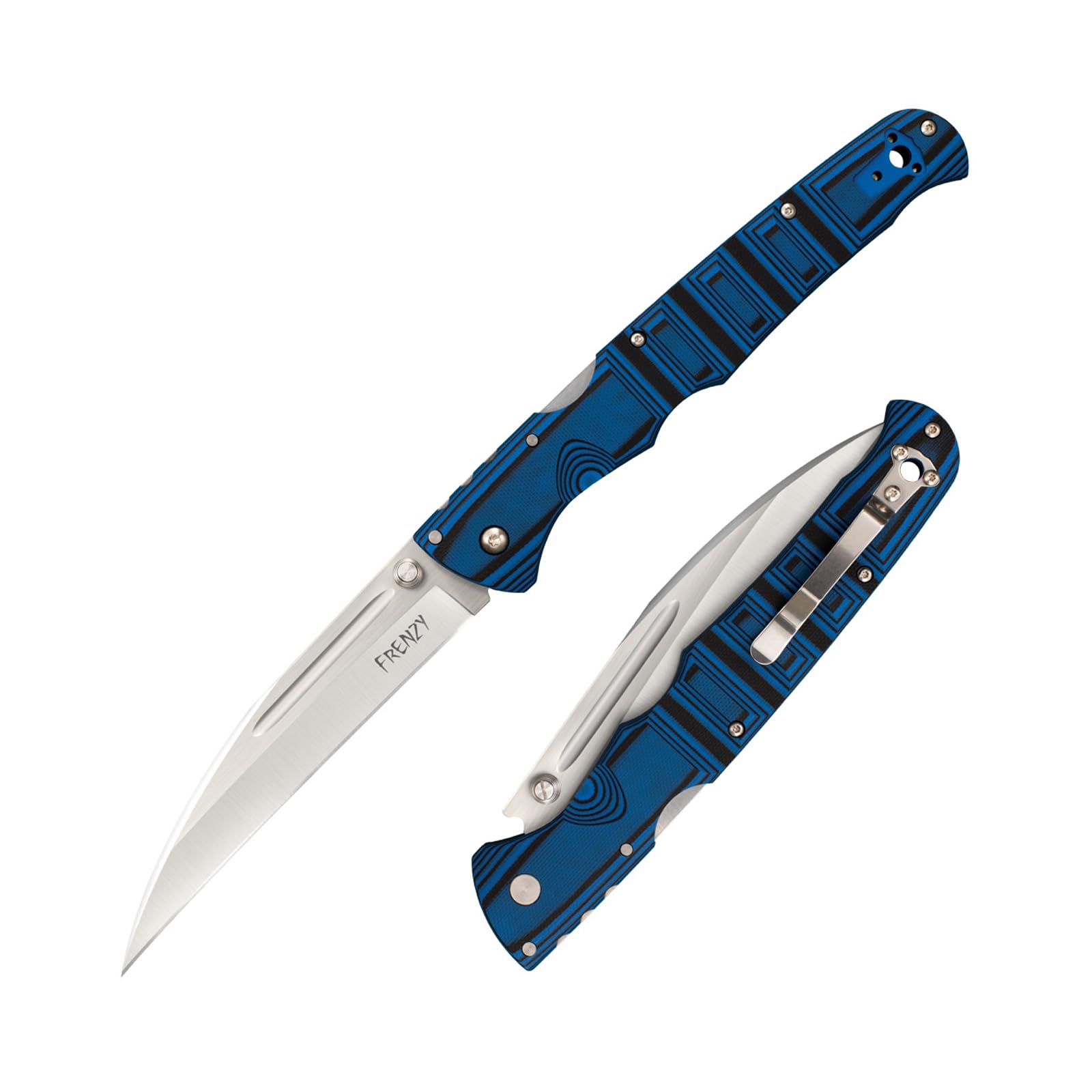COLD STEEL Frenzy II 5.5" S35VN Razor-Sharp Blade 6.75" G-10 Handle Everyday Carry Tactical Folding Knife with Tri-Ad Locking Mechanism