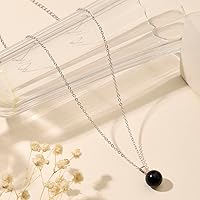 Vista 10 de Natural Jade Necklace for Women Sterling Silver Adjustable Handmade Green Jade Pendant Necklaces Healing Crystal Necklace Good Luck Gift for Her