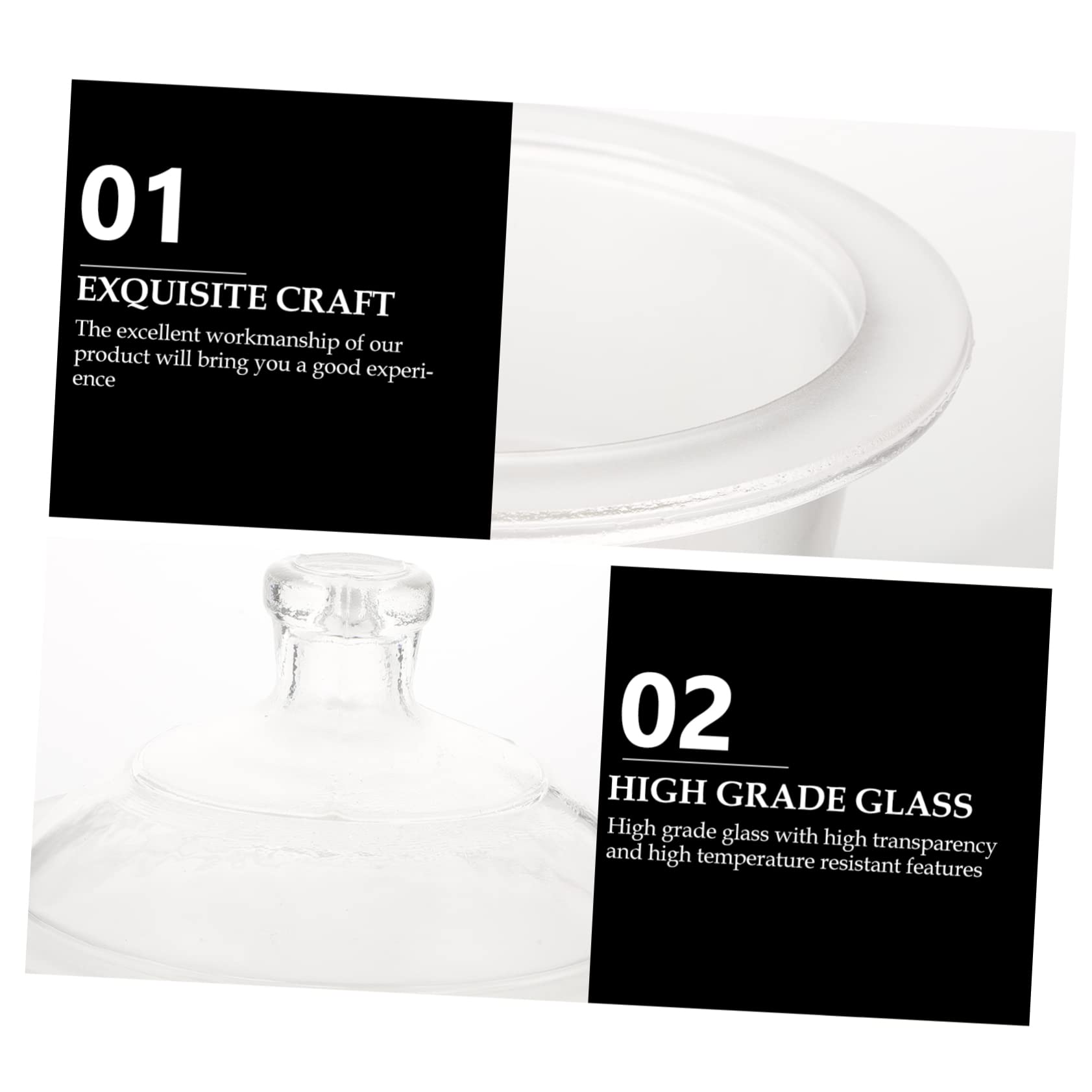 MAGICLULU Bocal de Séchage en Verre sous Vide 150 Mm pour Laboratoire, Dessiccateur Chimique Résistant la Corrosion, Pot Déshydratant Solide pour Matériel Scientifique