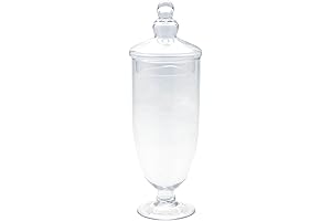 5"Dx15" clear Apothecary Jar with Lid