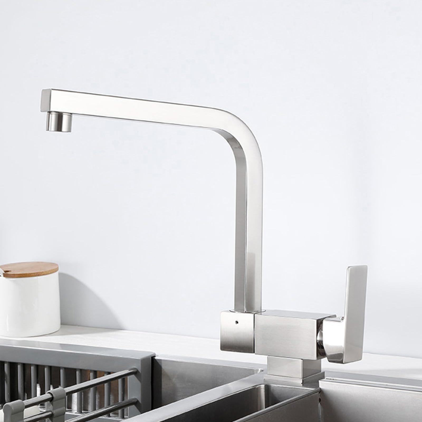 Mitigeur de cuisine rabattable LWX levier bas avec bec rotatif