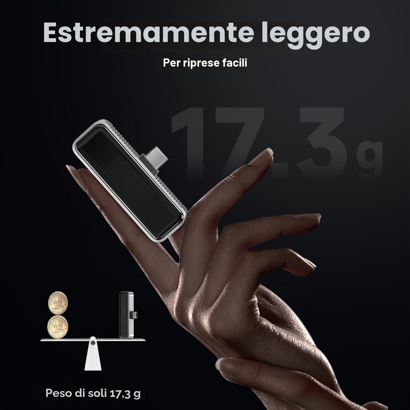 ZIKE Disco rigido esterno magnetico portatile con chiavette USB da 512 GB per iPhone 16/15 Pro, supporta 4K ProRes HDR, USB 3.2 Gen 1, hard disk esterno USB-C per iPhone 16/15/Android/MacBook/iPad