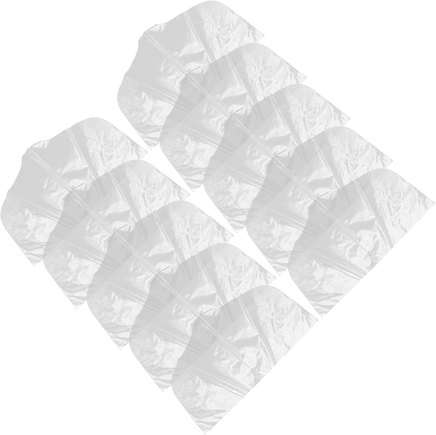 Beavorty 10pcs Shoulder Garment Covers 18 Micron Plastic Suit Bags Dustproof Clothes Protective Storage Covers for Closet Organization