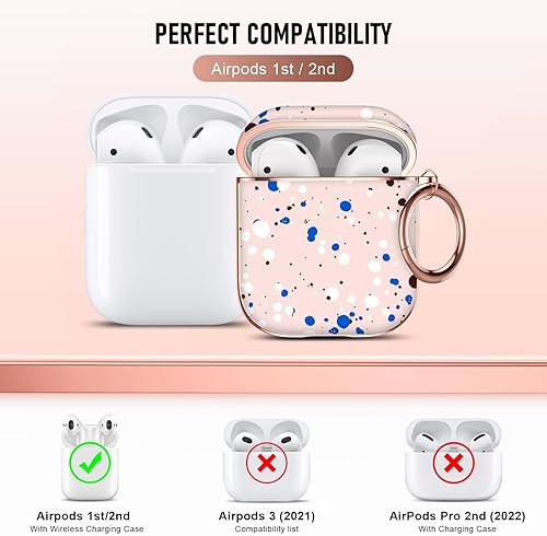 Vista 161 de Maxjoy for AirPods 2nd Generation Case, Unique Design Hard Protective Shockproof Airpods Case Cover with Keychain Compatible with Apple AirPods Sea