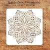 Eunvabir 9 Pack 12x12'' Mandala Stencils for Painting on Wood, Floor, Wall, Tile Fabric, Reusable Furniture Stencils Painting Template
