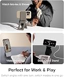 MOFT Phone Tripod Stand Magnetic Selfie Stick for iPhone, Multi-Angles iPhone Stand,Lightweight & Portable Phone Holder,Strong Magnets, MOVAS Vegan Leather,Travel Essentials, Cement（Without Card Slot
