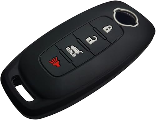 Miniatura 3 de Funda de silicona para llavero con control remoto sin llave, compatible con Nissan Pathfinder Rogue 2023 2024 - 4 botones para maletero de automóvil