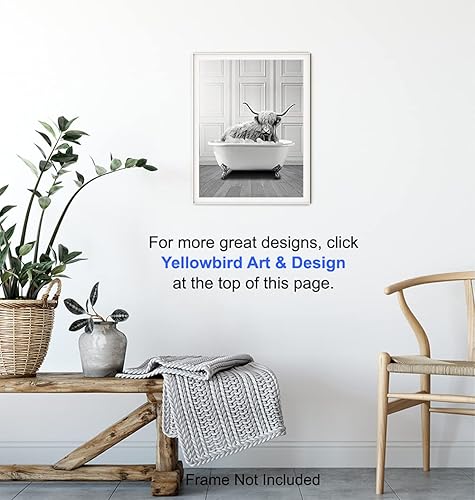 Miniatura 6 de Cow Bathroom Decor - Highland Cow Wall Art Print - Bathroom Pictures - Cute Bathroom Accessories - Funny Bathroom Wall Decor - Bathroom Poster -