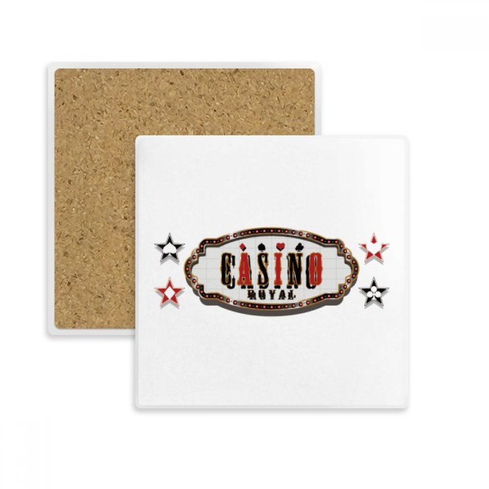 Coaster tasse porte absorbent pierre multicolore style casino
