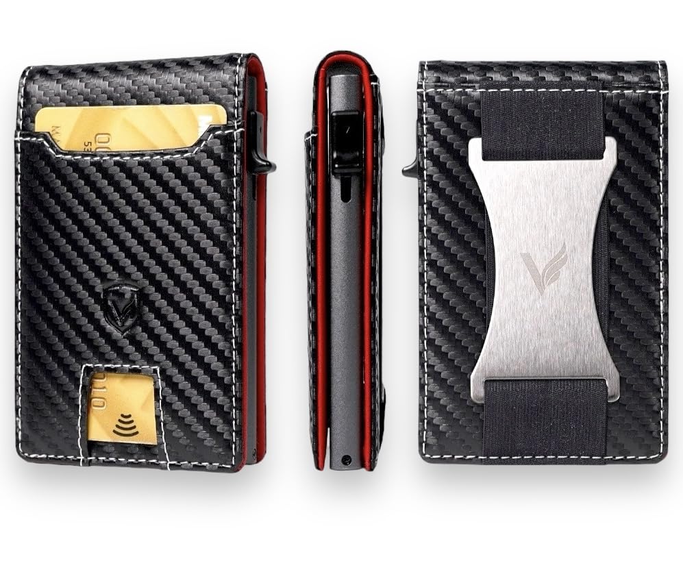 VIVIDUS- Wallet for Men- Leather Wallet, Money Clip, RFID Blocking, Minimalist Slim Wallet, Gift for Him