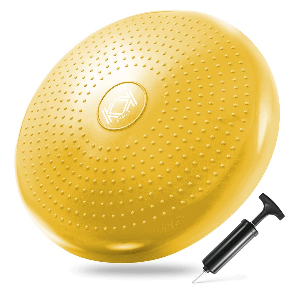 KK Balance Wobble Cushion for Men and Women, Inflatable Anti-Slip Stability Board for Physio, Posture & Fitness, Wobble Cushion (34cm) Balance Board & Fidget Cushion