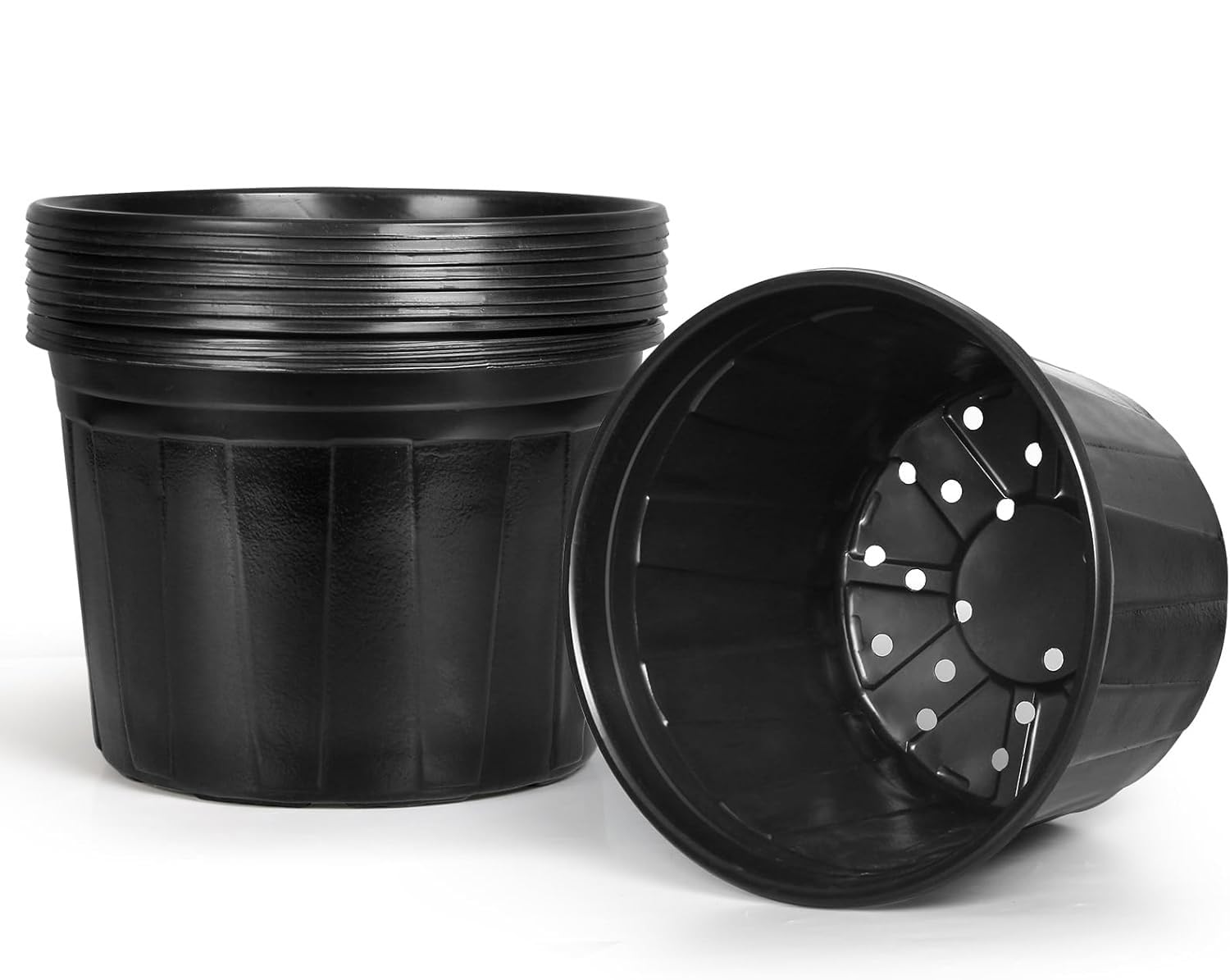 OUPSAUI 10-Pack 7 Gallon Plastic Nursery Pots