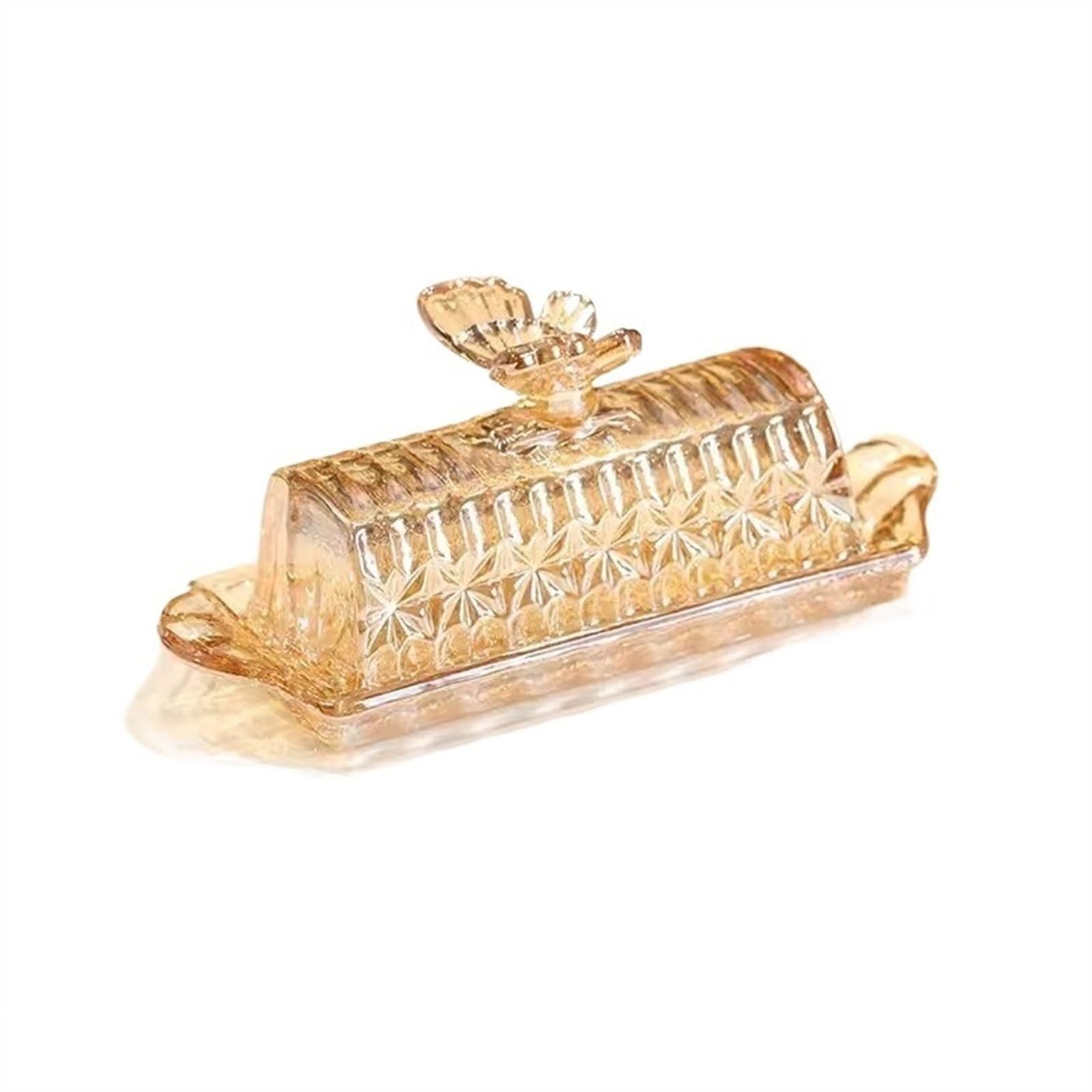 Amazon.com | Butter Dish with Lid Vintage Colorful Butterfly Glass