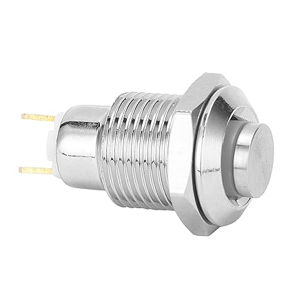 Ketsicart Waterproof Push Button, 10mm Push Button Switch Switch Push Button Stainless Steel Push Button for Equipment Start for Access Control