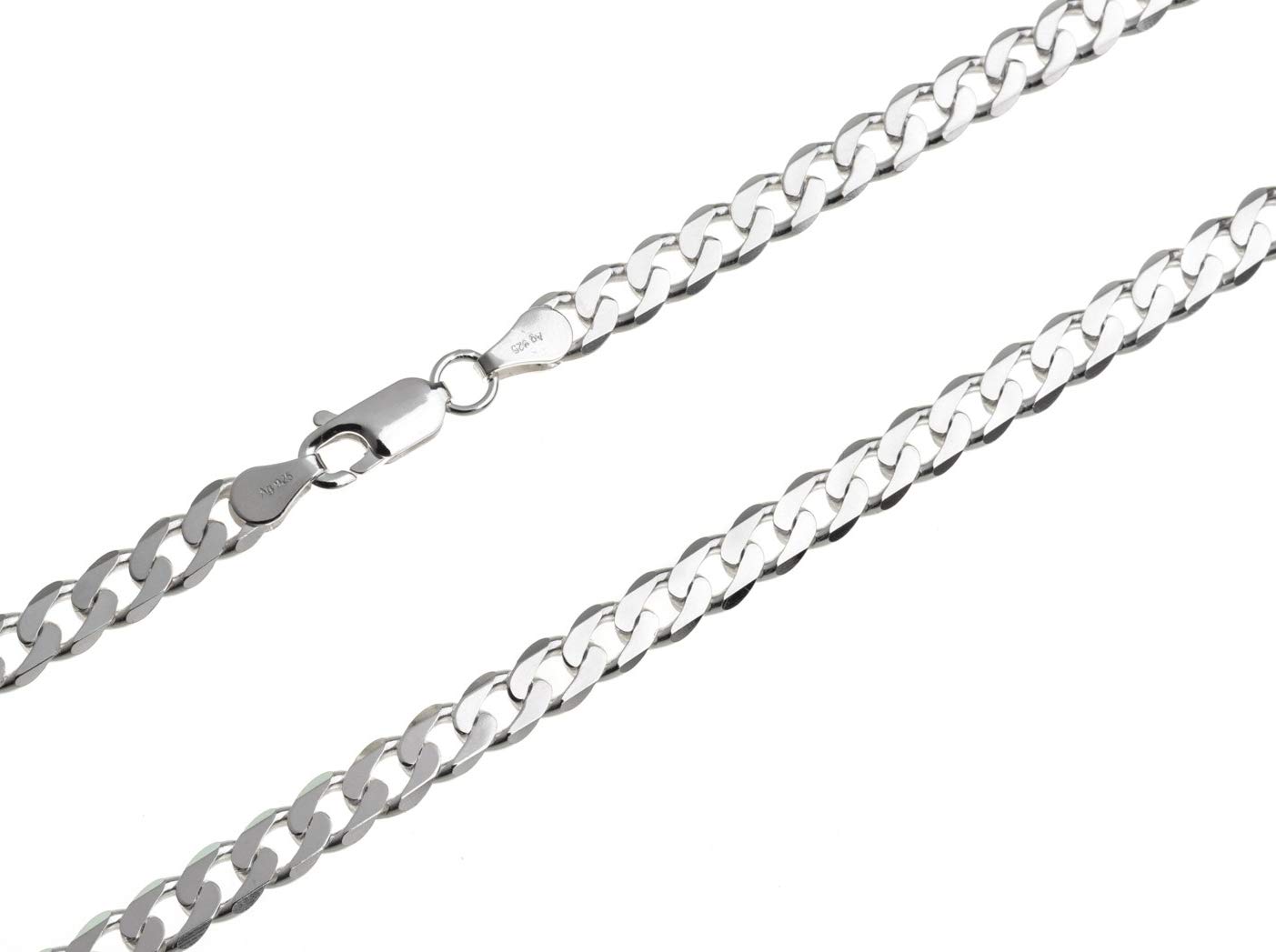 Silberketten Store Panzerkette Armband Herren Silber 5mm I Panzerarmband Herren Silber 925 nickelfrei I Männer Armband 1,2mm Stärke mit Karabiner