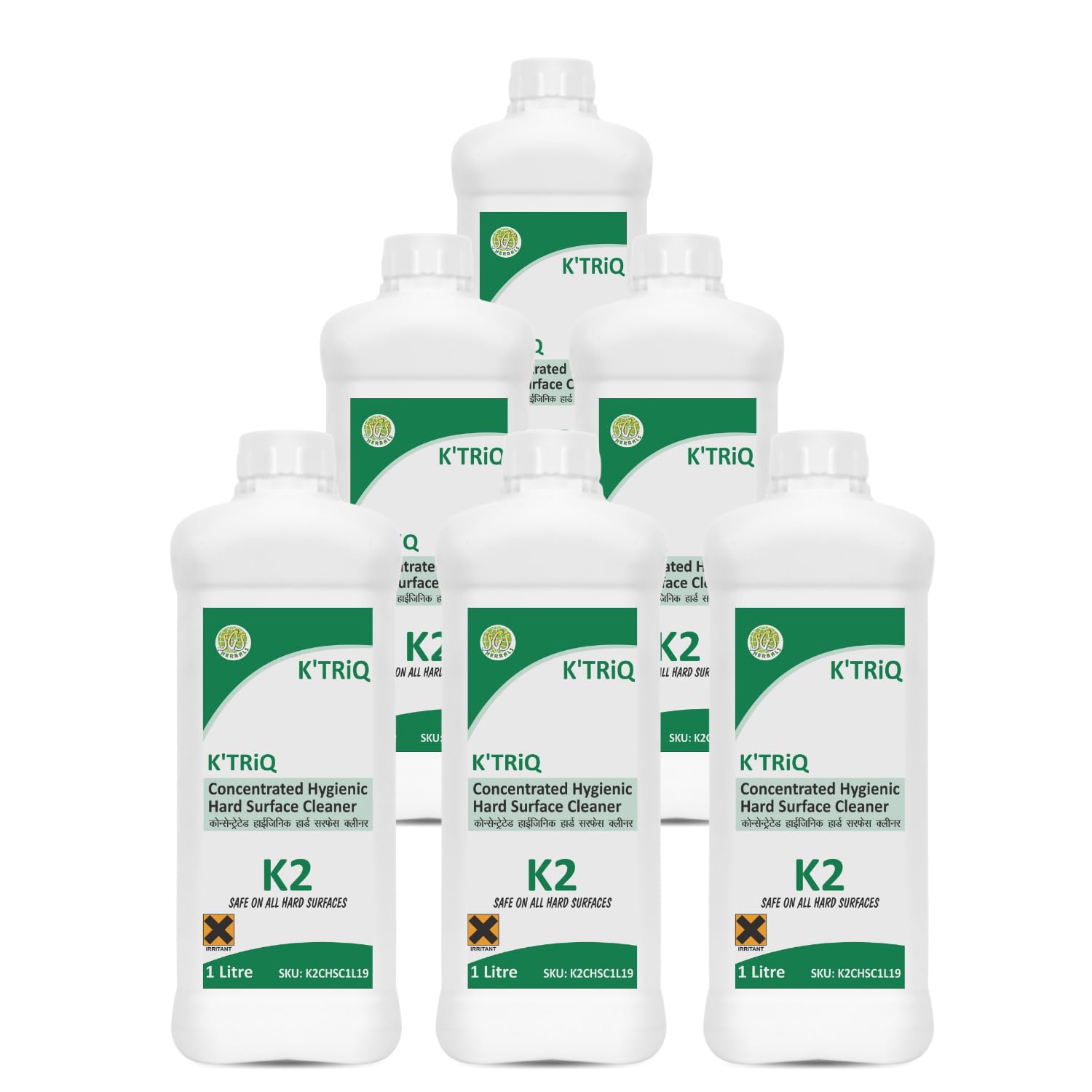 KTRiQ K2 Hygienic Disinfectant Surface & Floor Cleaner Liquid | Suitable for All Floors (Kitchen, Toilet, Bathroom & Office Surface Cleaner) | Kills 99.9% Germs (1 Liter,Pack of 6) (B0CD7HK4PK) Amazon Price History, Amazon Price Tracker