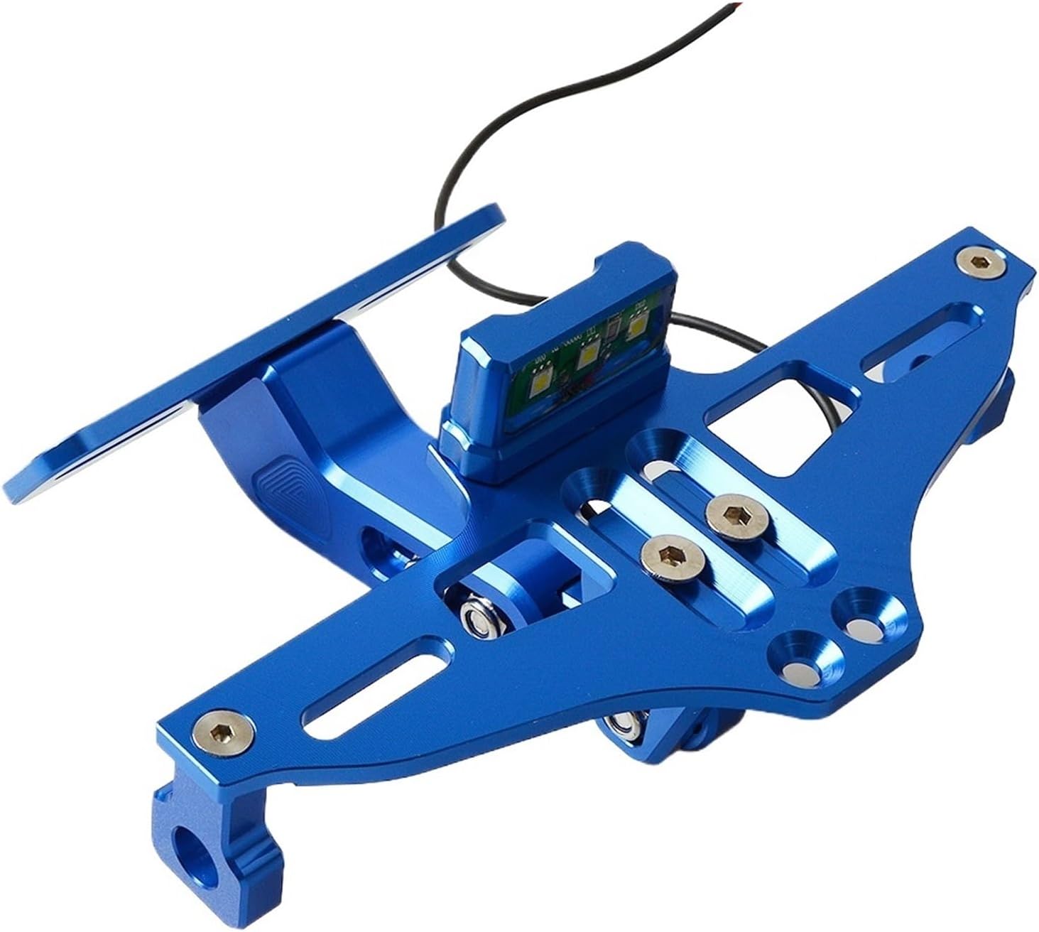 dengpandianzi Motorcycle License Holder Rear Registeration Plate Frame Mount Compatible with R15 V3 Accessories Gsxr Suzuki Boulevard M109R(Blue)