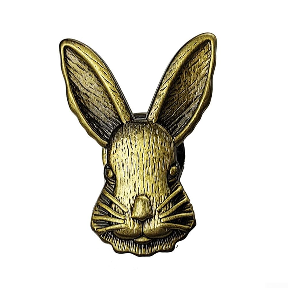 Zoegneer Poignée de meuble en alliage de zinc en forme de lapin, plusieurs options de couleur pour décoration de chambre (bronze)