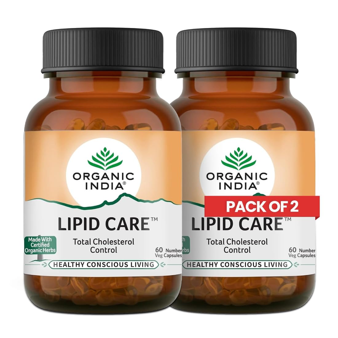 organic india Lipidcare 60 Capsules Bottle - Pack of 2 (B07K7LSMH9) Amazon Price History, Amazon Price Tracker