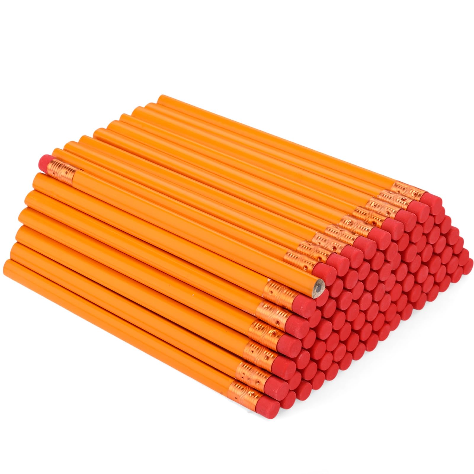 Fainne 96 Pcs Jumbo Pencil with Black Core Cedar Wooden Pencil with Eraser for Carpenters Students Teachers School Construction Woodworkers Beginners
