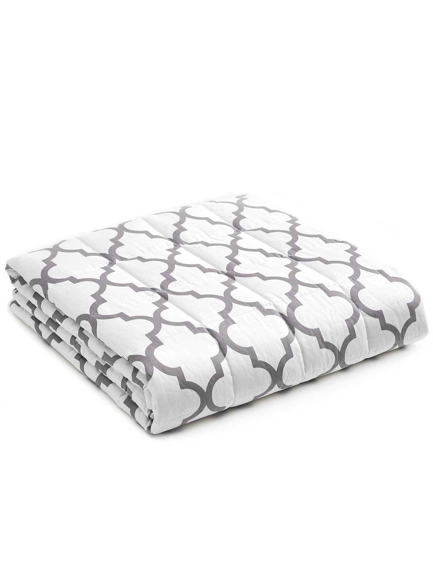 YnM Weighted Blanket,Heavy 100 Percent Oeko-Tex Certified Cotton Material, Bed Blanket for One Person of 190lbs, Ideal for Queen/King Bed (60x80 Inches, 20 Pounds, Lattice Scroll)