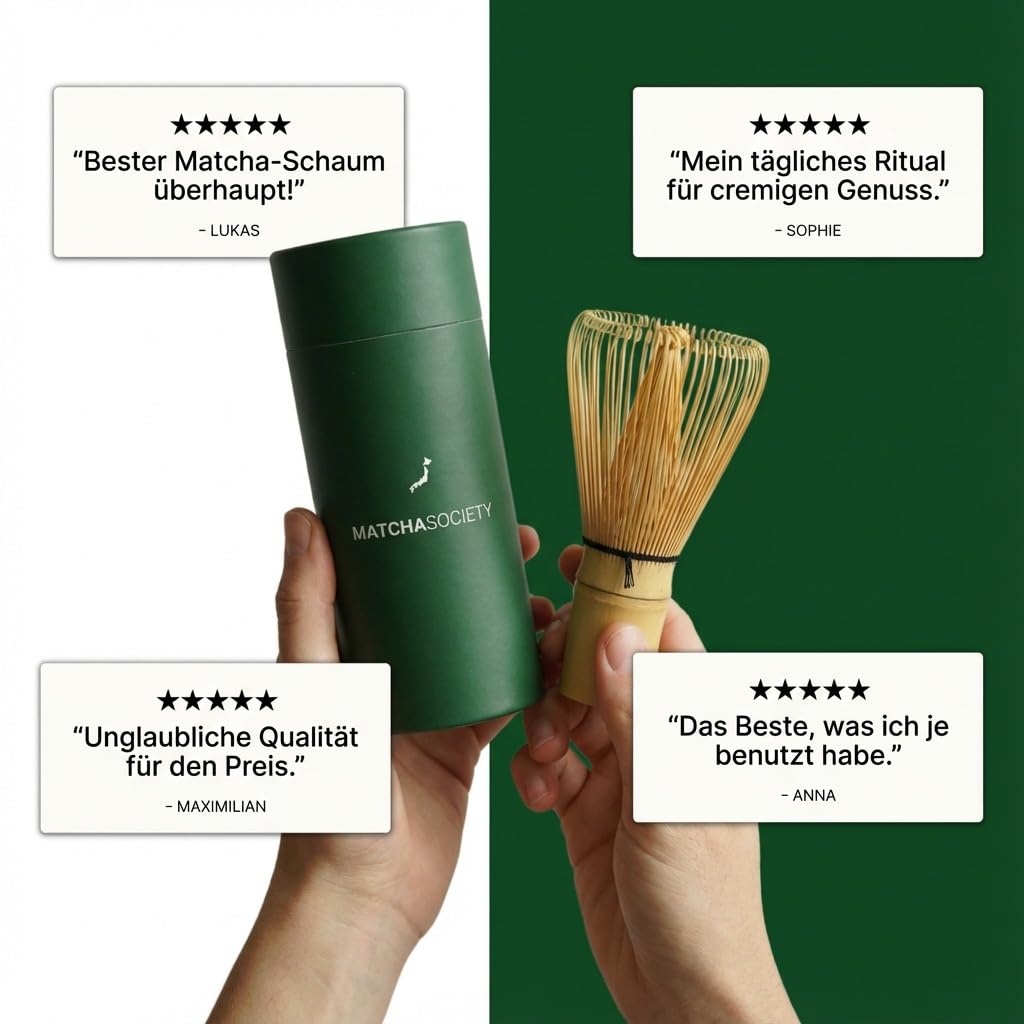 Premium bambus Chasen – ręcznie wykonana miotła Matcha z 100 Prongs