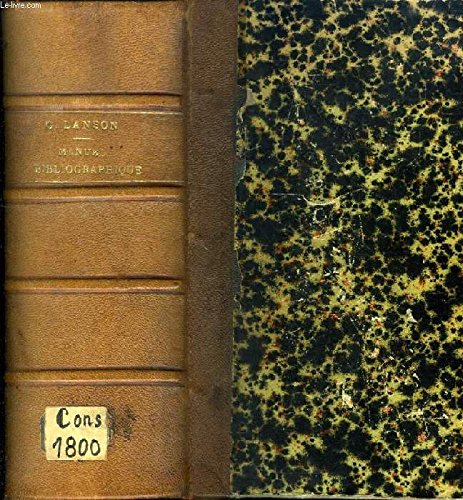 MANUEL BIBLIOGRAPHIQUE DE LA LITTERATURE FRANCAIS MODERNE, 4 VOLS.