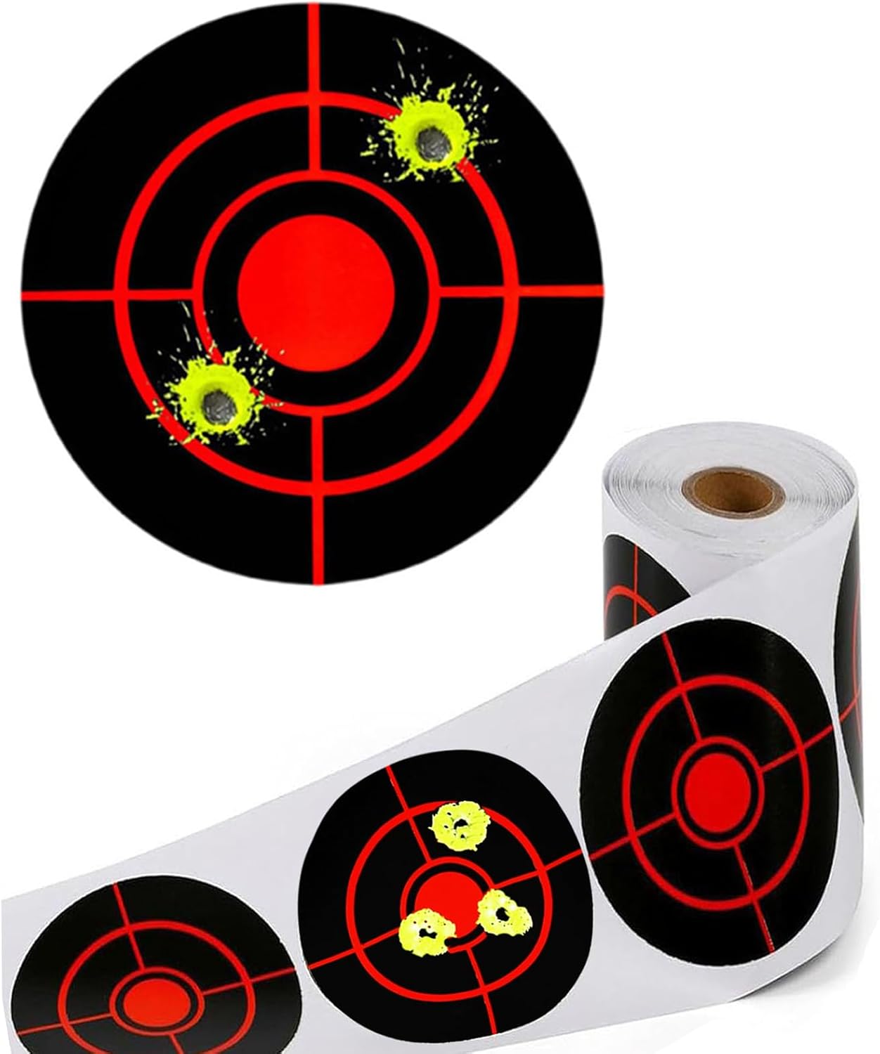 Shooting Targets, 3"/6" Splatter Targets Stickers for Shooting Range Reactive Paper Target for Shootings Gun Target for Rifle, Airsoft, Pistol Shooting Practice(250/500/100PCS)