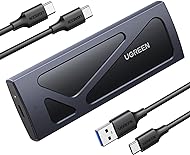 UGREEN NVMe M.2 Housing USB 3.2 SSD 10Gbps M.2 Case for NVMe PCIe M-Key/M+B Key in 2230/2242/2260/2280 with USB C to C & USB A to C Cables (Black)