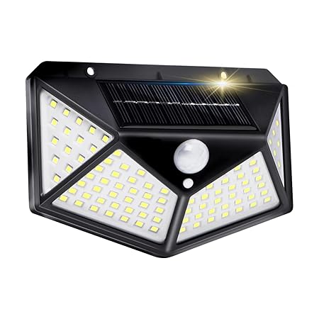 OBSYDIUM Solar Light Outdoor Waterproof Auto On/Off LED Solar Lamp with Motion Sensor and Light Sensor for Exterior Lighting Backyard Garage Garden Fence Door Farmhouse Pathway