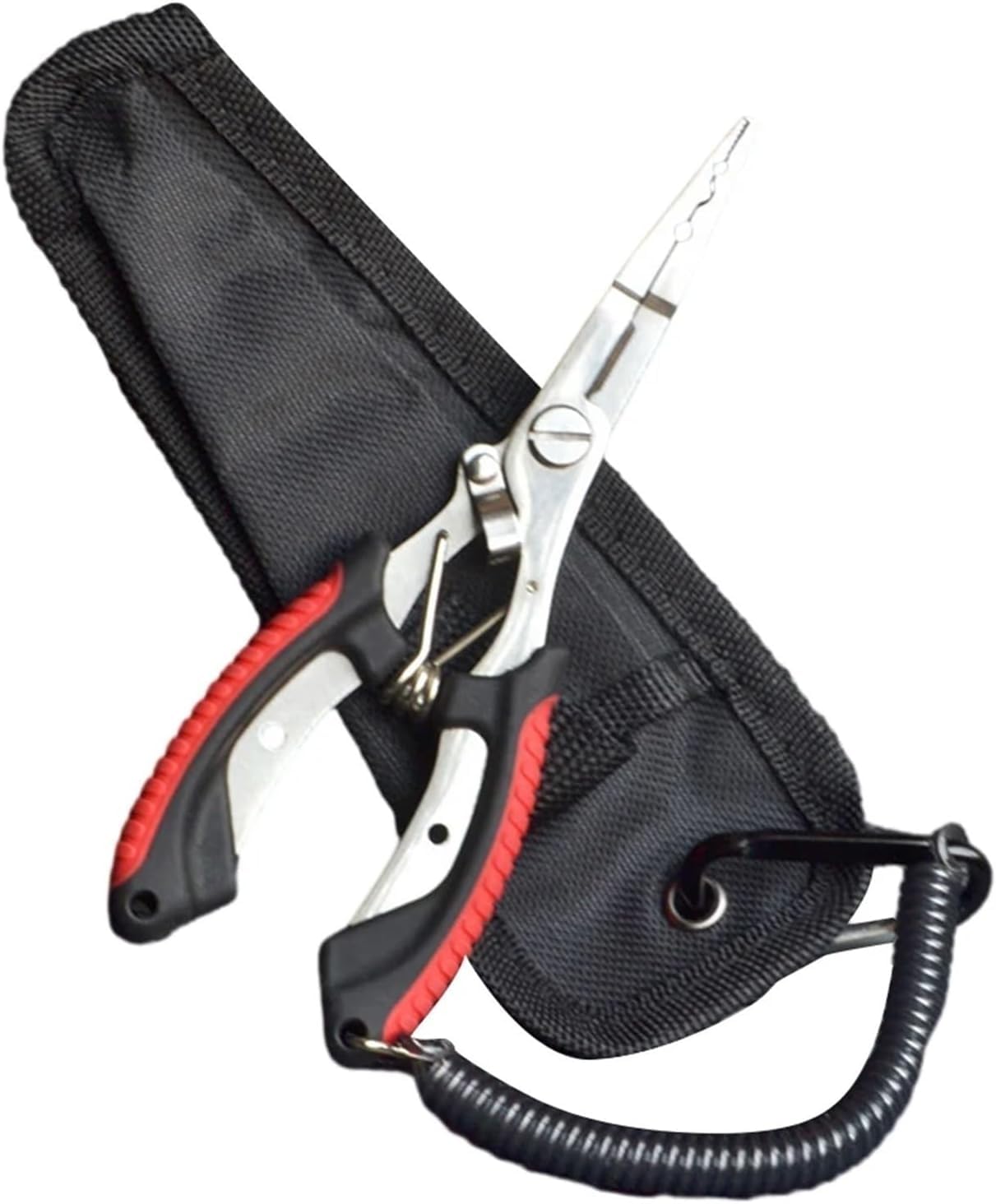 Joarder Red Fish Pliers Ergonomics Anti-Slip High-Strength Multifunctional Cut Fishing Line Fishing Tied Hooks Pliers Saltwater Registant Lure Fishing (Red)