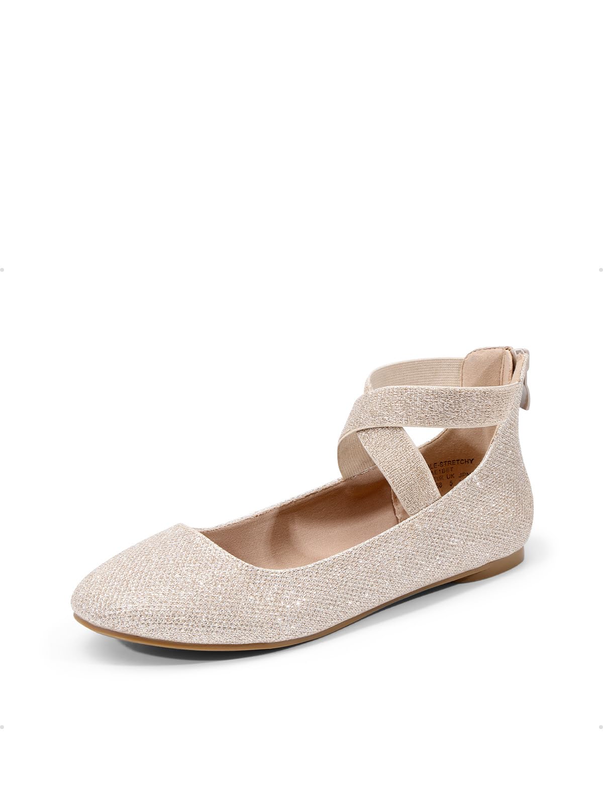 DREAM PAIRS Women's Comfortable Fashion Elastic Ankle Straps Flats Shoes