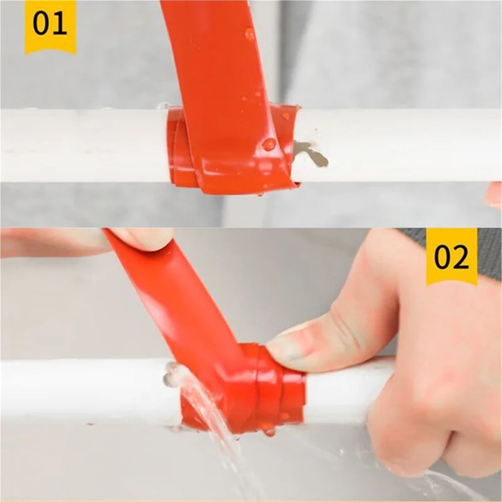 Cinta autoadhesiva de silicona impermeable, aislamiento ignífugo, tubería agua resistente a altas temperaturas, alambre para reparación de tuberías(Black-10Pcs,3.0M)