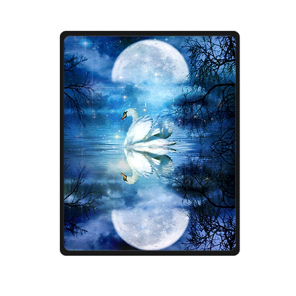 JIUDUIDODO Home Bedding & Wonderful Keep Warm Happy Halloween Day Custom Beautiful Swan Comfortable Blanket 40 Inches x 50 Inches Sofa/Bed Used Gift for Family/Friend