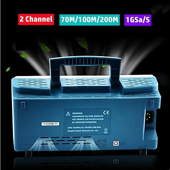 Hantek Qingdao 2CH Bench Oscilloscope Hantek DSO5072P DSO5102P DSO5202P Portable Digital Storage Oscilloscope USB PC Osciloscopio 2 Channel 70MHz 100MHz 200MHz 1GSa/s 40K(DSO5102P)