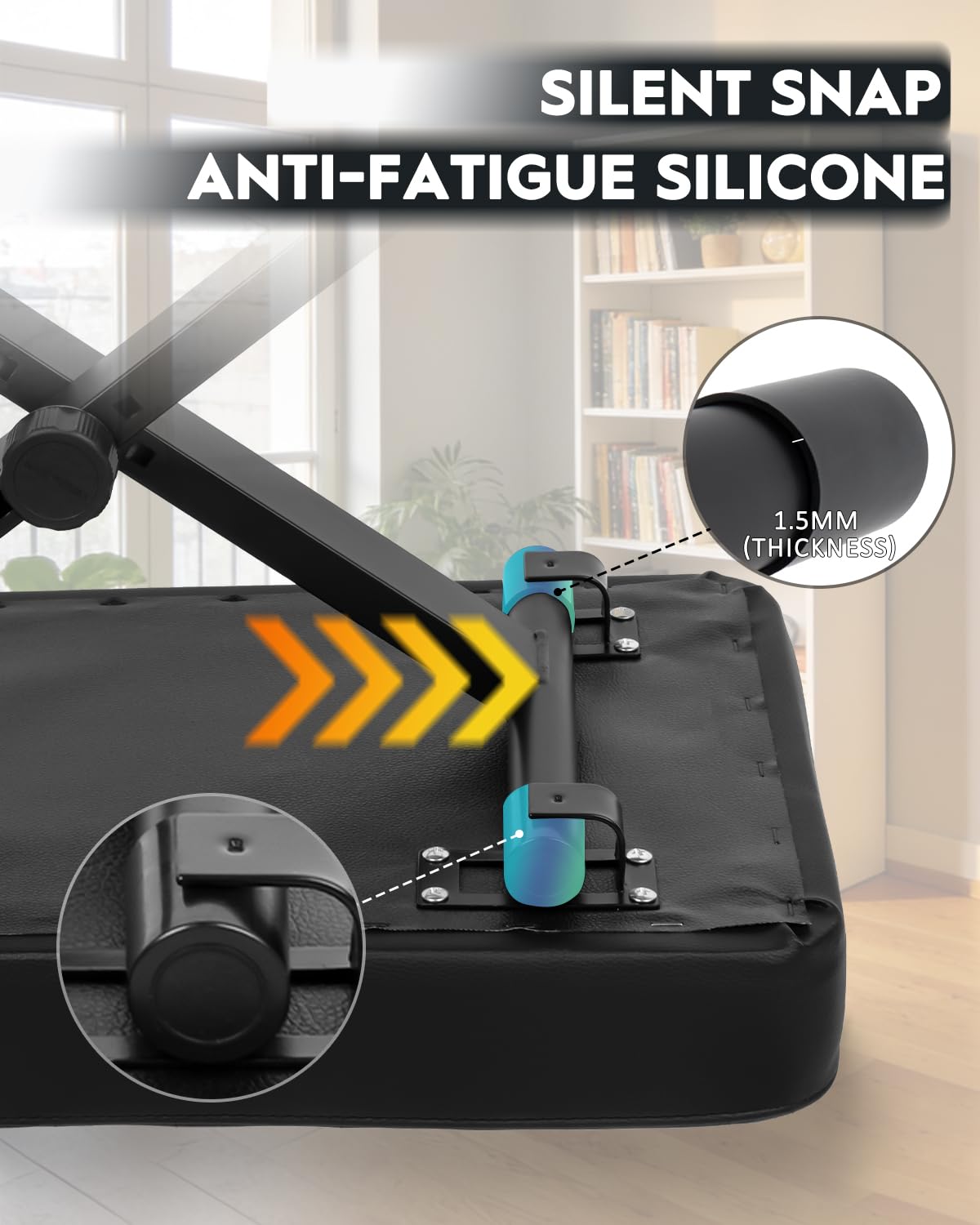 STRICH Juego de soporte y banco plegable para teclado de piano, soporte de piano digital portátil para pianos eléctricos de 54-88 teclas y banco de piano estilo X, asiento de banco de teclado de