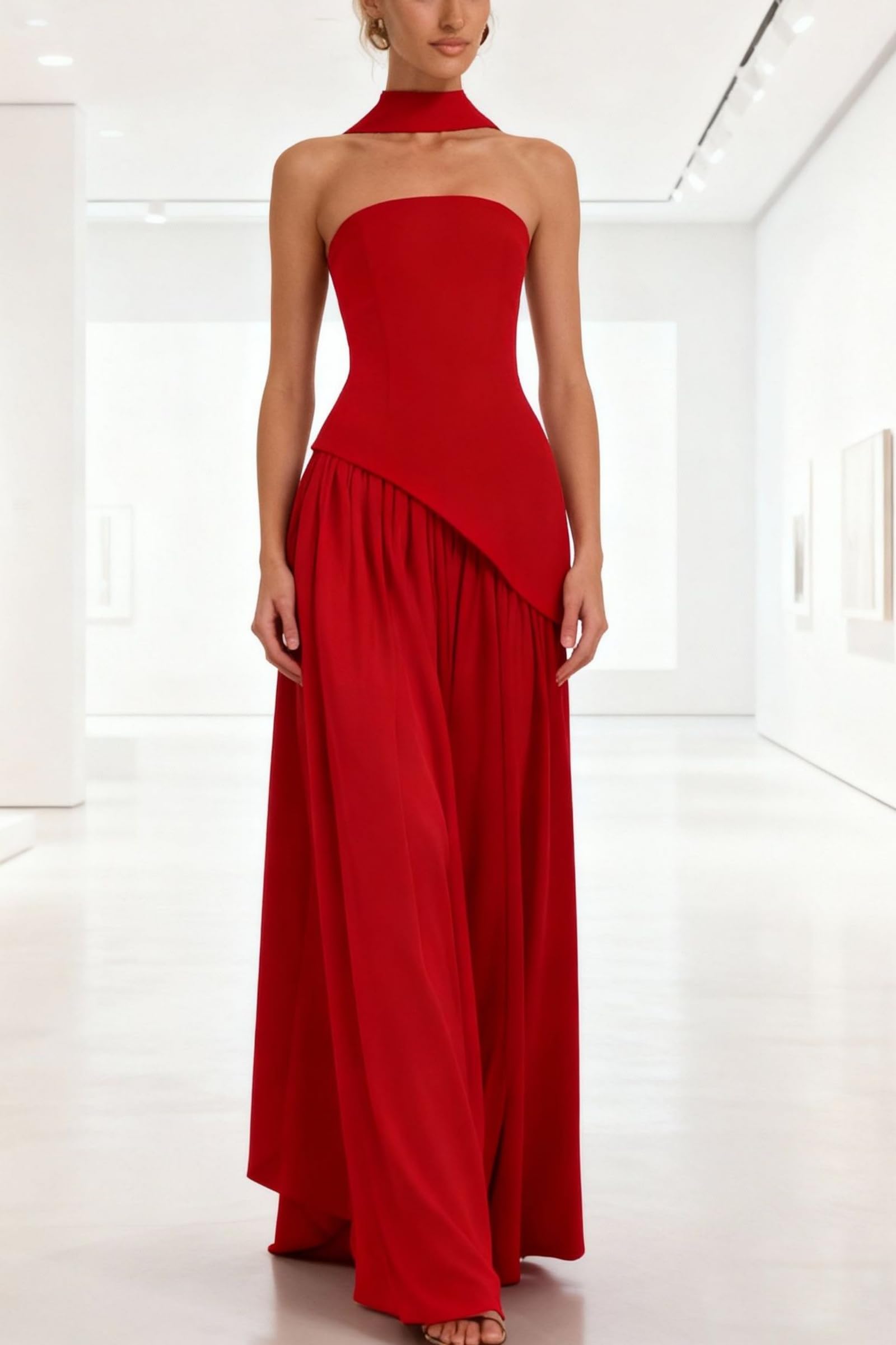 Robes de cocktail pour femmes 2026 sans bretelles, corset asymétrique, robes maxi fendues à haute fente, robe midi pour le printemps, les invités de mariage, fête
