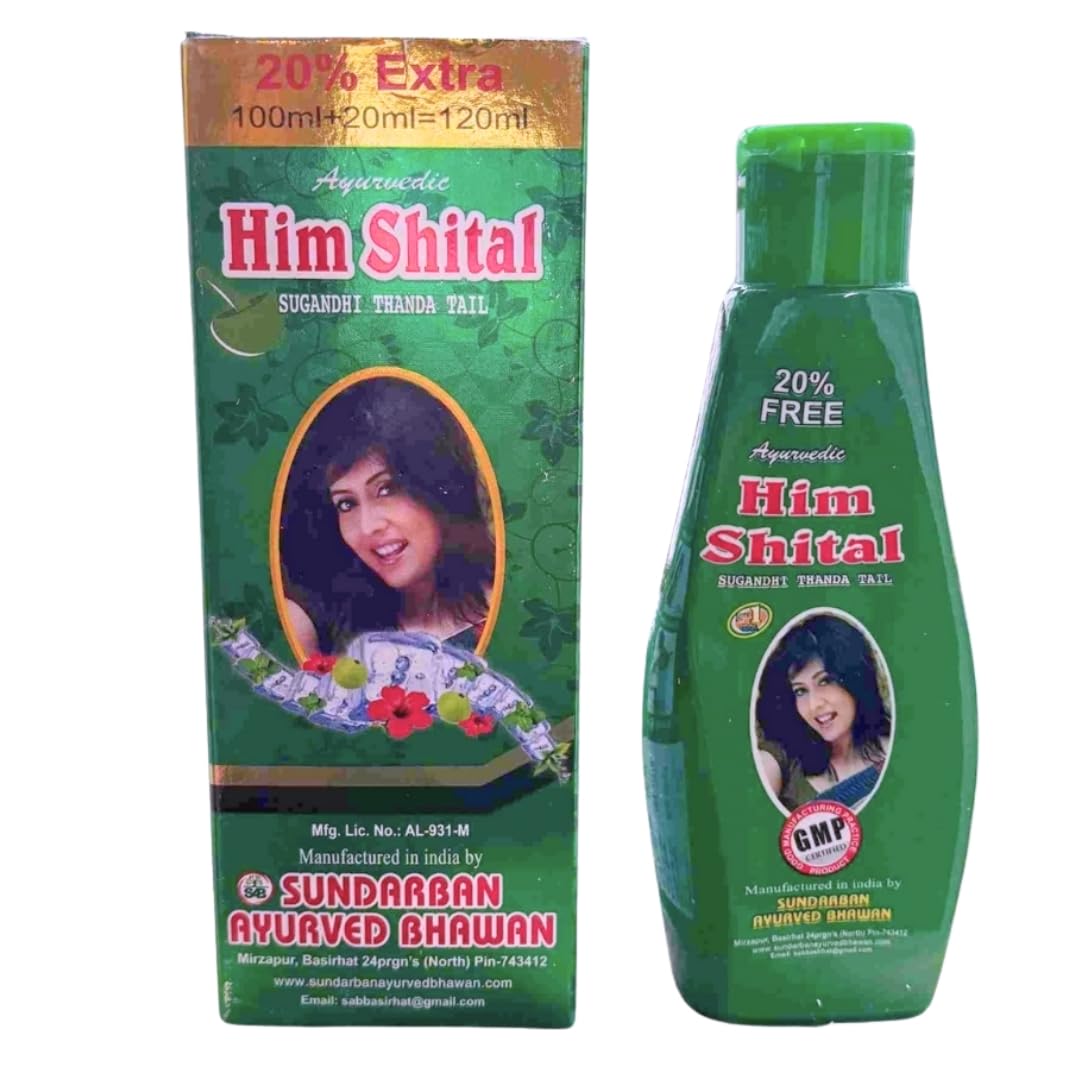 Him Shital Ayurvedic Hair Oil, 120ml, Sugandhi Thanda Tail with 20% Extra,Pack Of 1-image-24