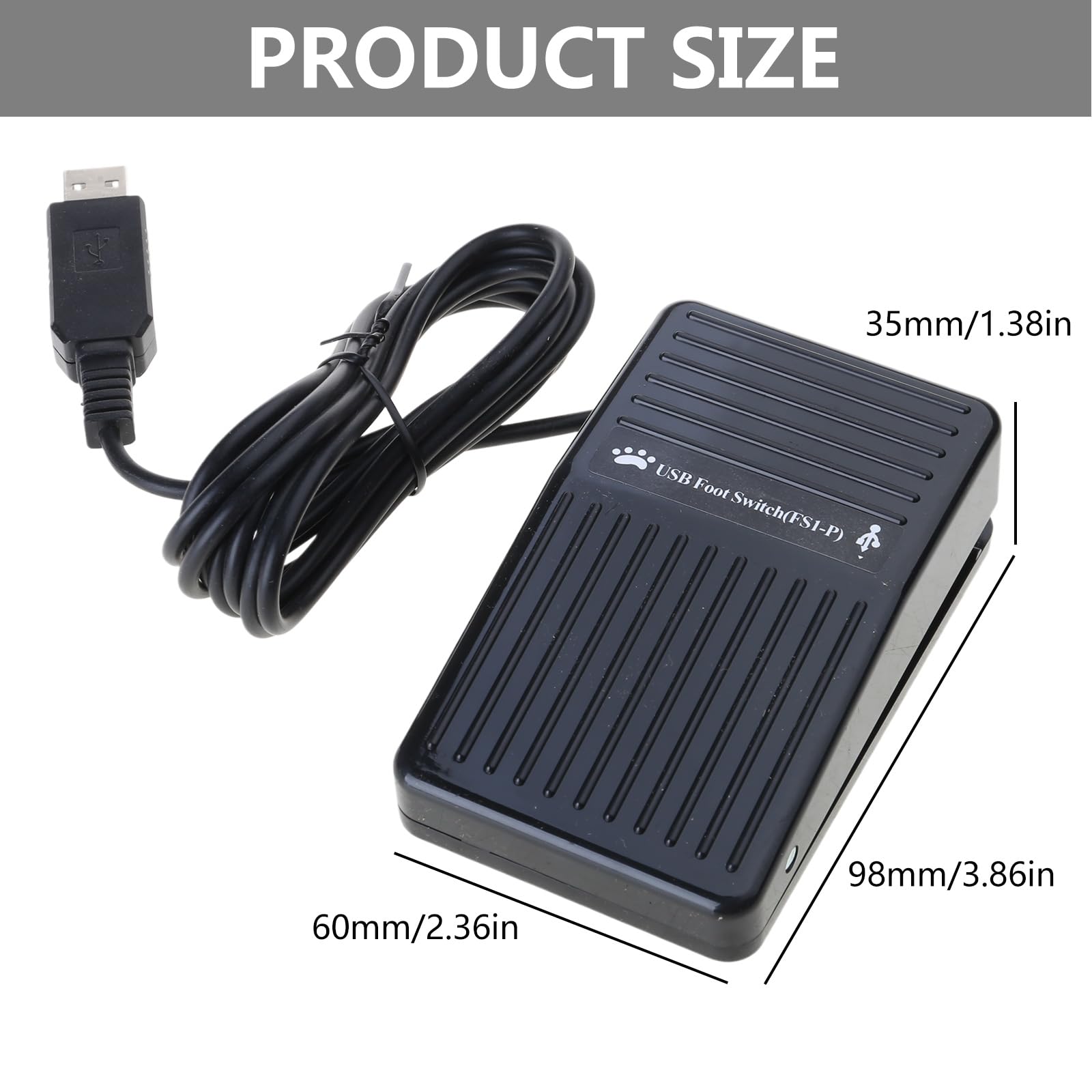Multifunktionales USB Fußpedal mit personalisierter Tastenbelegung für Verschiedene Desktop Anwendungen, Videobearbeitungstool, Fußsteuerungstastaturen