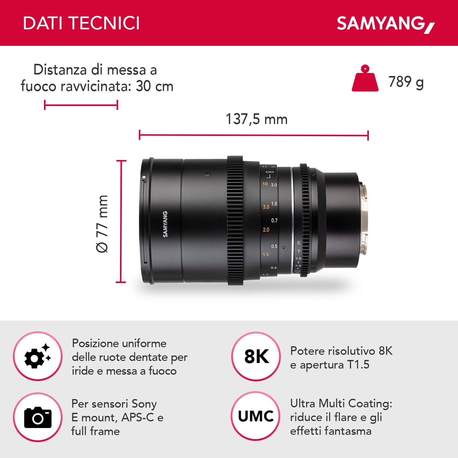 Samyang MF 35mm T1.5 VDSLR MK2 Sony E