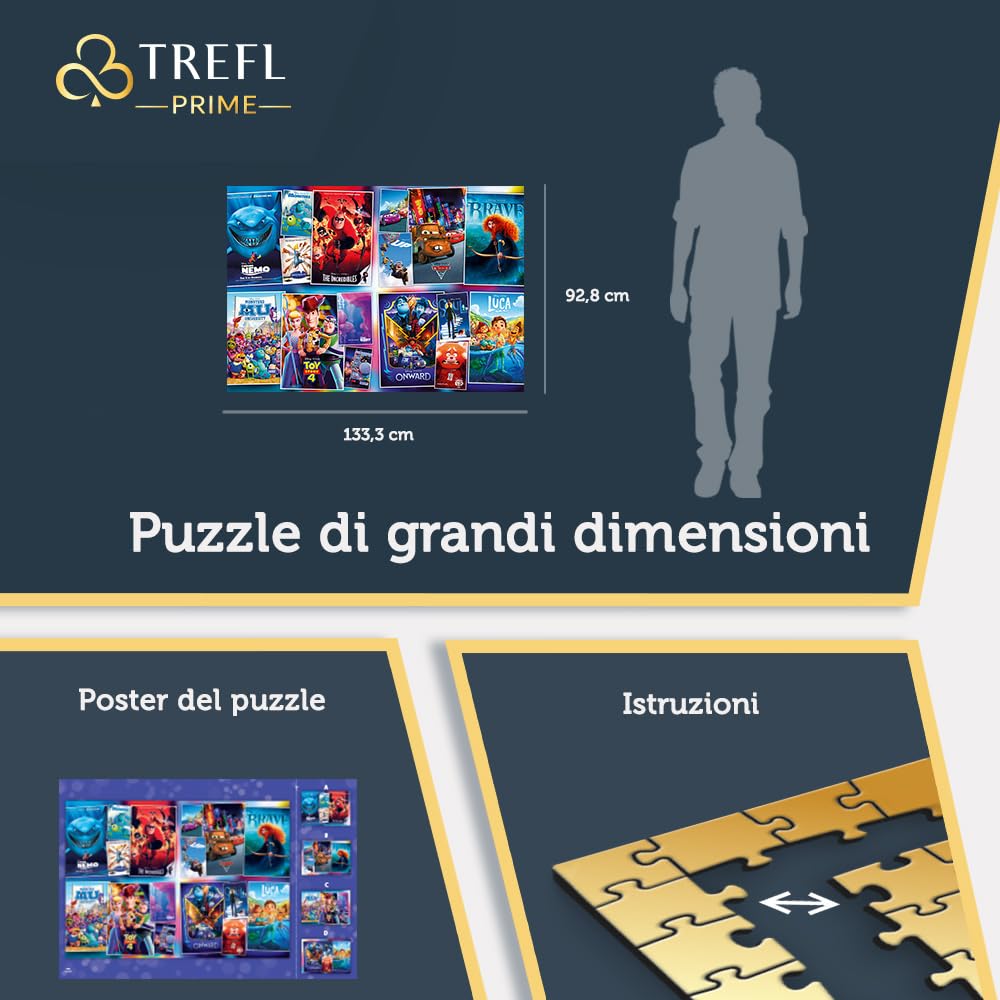 Trefl Prime - Puzzle UFT: Disney Pixar, Epic Animation Gallery - 6000 Pezzi, Puzzle Grande, Cartone con Spessore Maggiorato, per Adulti e Bambini dai 12 anni | Disney Pixar, Prime UFT, puzzle grande, intrattenimento creativo, poster incluso, 14+