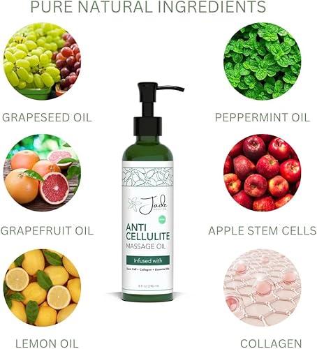 Miniatura 2 de Divine - Aceite de masaje anticelulitis dorado y negro para terapia de masaje, colágeno y células madre, crema para la celulitis para mujeres y