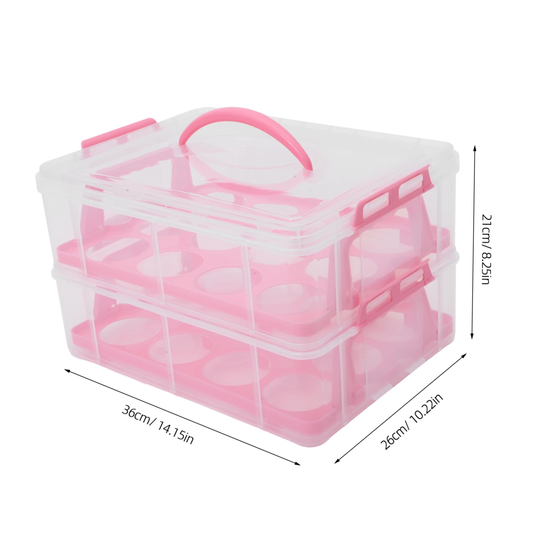 STOBAZA Boîte à Gâteau Portable Boîte D'emballage pour Pâtisserie 24pcs en Pp Démontable pour Pâtisseries Professionnels et Occasions Spéciales
